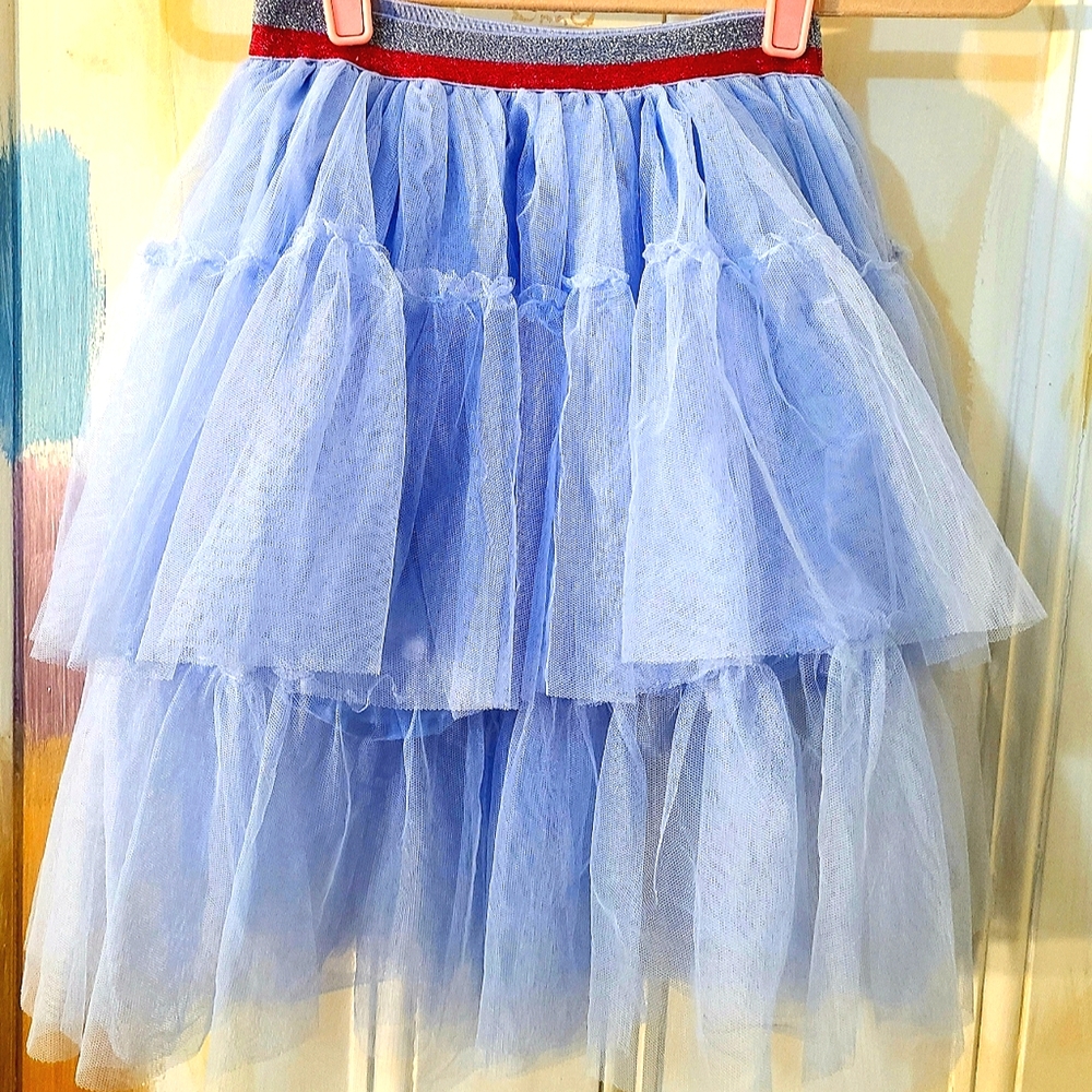 Girls Tulle Skirt NWT size 7/8 "Trixiebelle" Blue